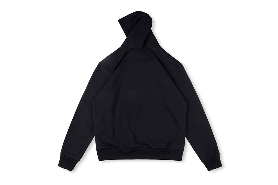 Sp5der Embroidered Logo Print American Hoodie - Black