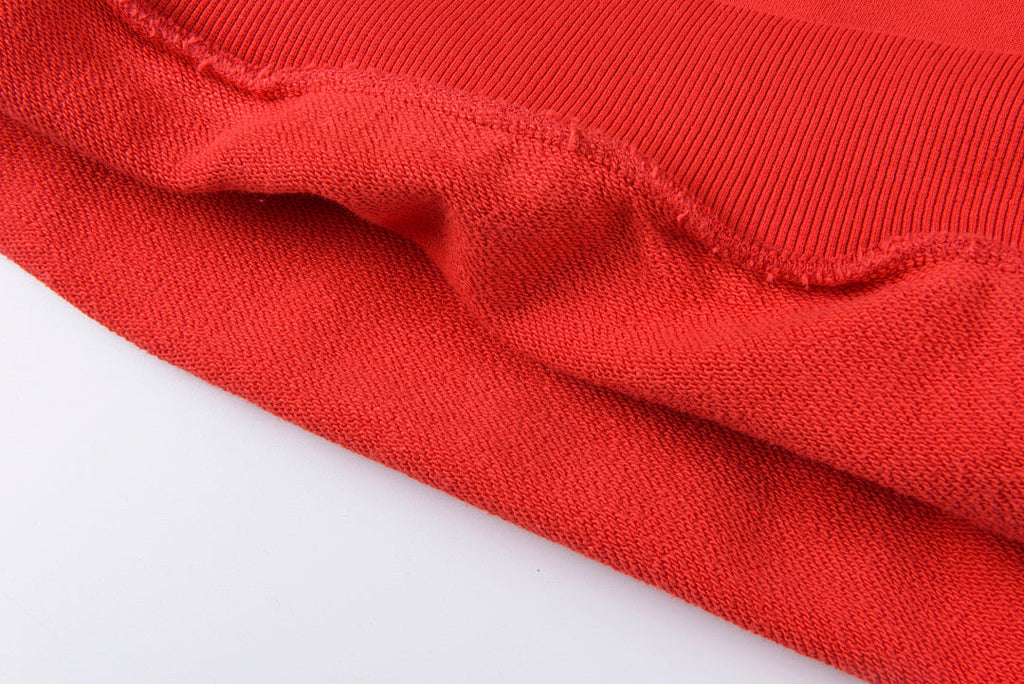Sp5der Puff Logo Print American Hoodie - Red - product image 3