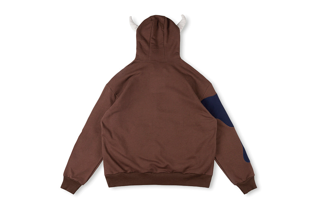 Hellstar Studios Airbrushed Bones Embroidered Hoodie - Burgundy - product image 2