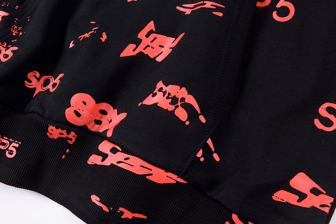 Sp5der 555555 -Worn Hoodie & Pants Set - Black - product image 5