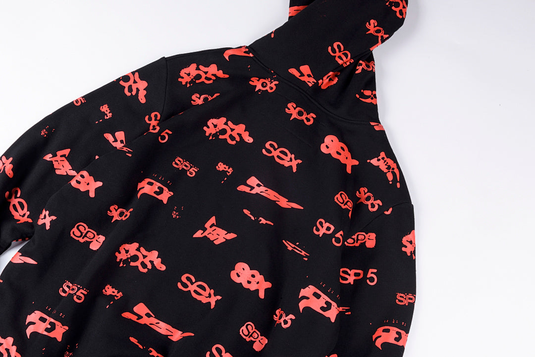 Sp5der 555555 -Worn Hoodie & Pants Set - Black - product image 10