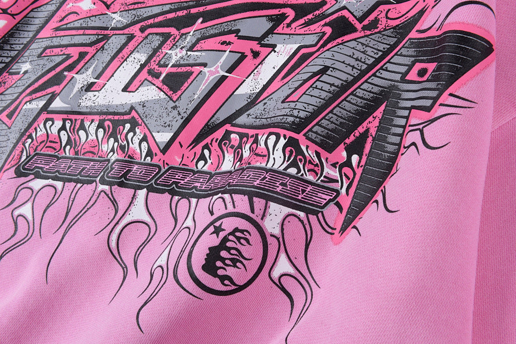 Hellstar Studios Brainwashed Brain Graphic Washed Hoodie - Pink - product image 10