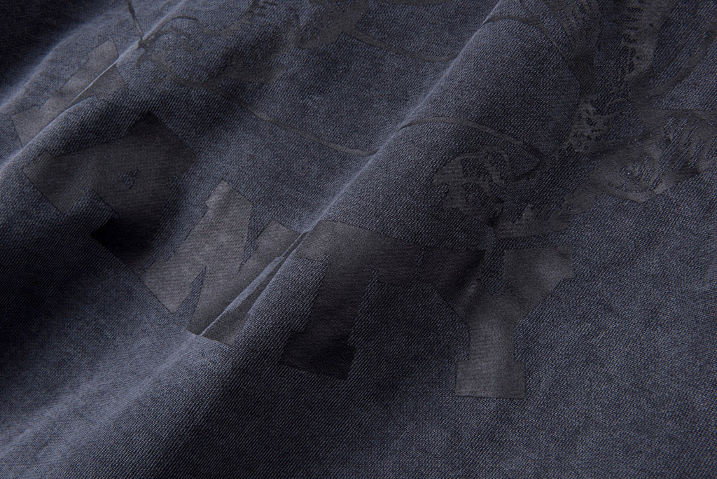 Saint Vanity Washed Distressed Studded Hoodie - Charcoal / Blue - product image 13