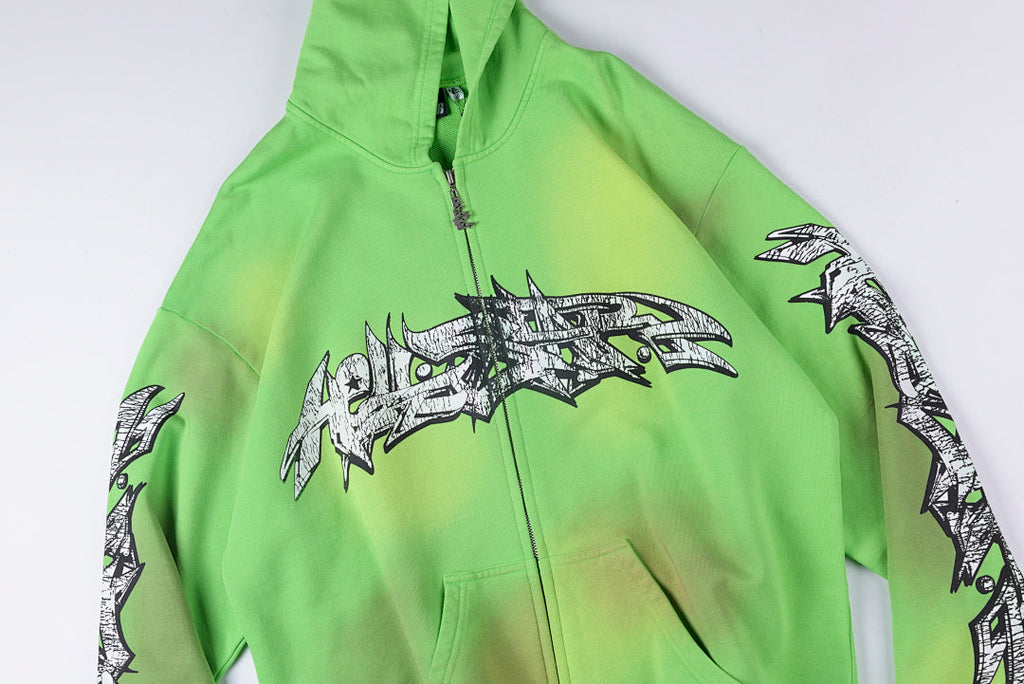 Hellstar Studios Records Hoodie - Lime Green - product image 11