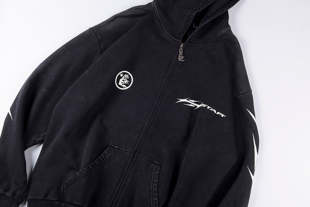 Hellstar Studios Classic Logo II Vintage Washed Hoodie - Black - product image 10