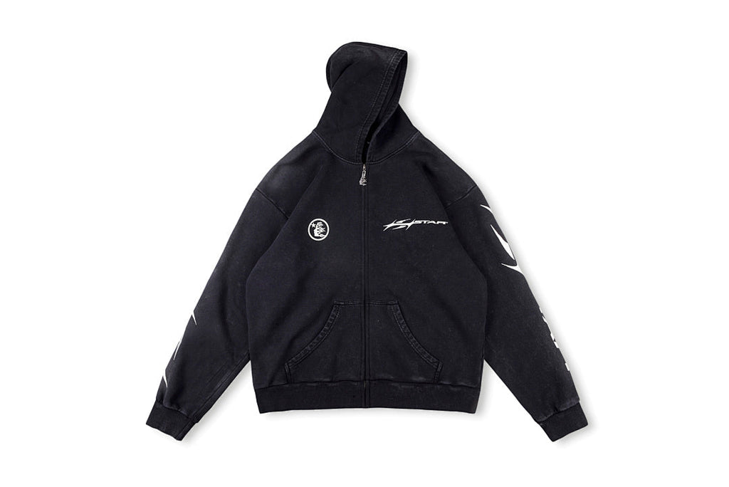 Hellstar Studios Classic Logo II Vintage Washed Hoodie - Black - product image 1