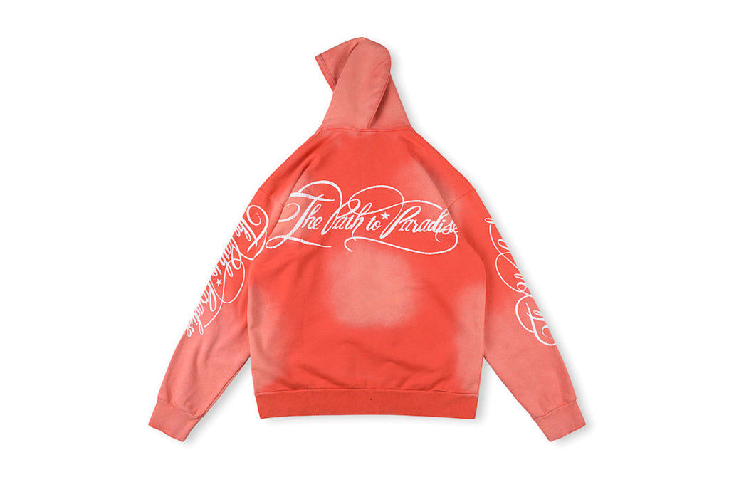 Hellstar Studios Path To Paradise Washed Zip-Up Hoodie - Red - product image 2