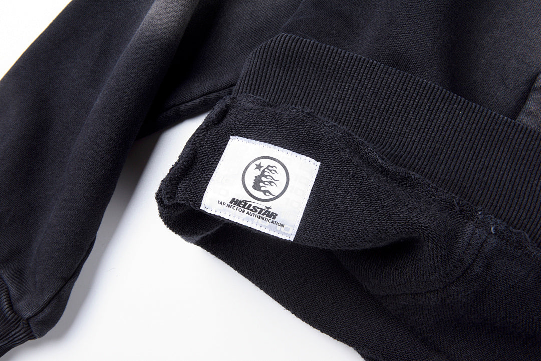 Hellstar Studios Oversized Logo Washed Crystal Embellished Hoodie - Black - product image 4