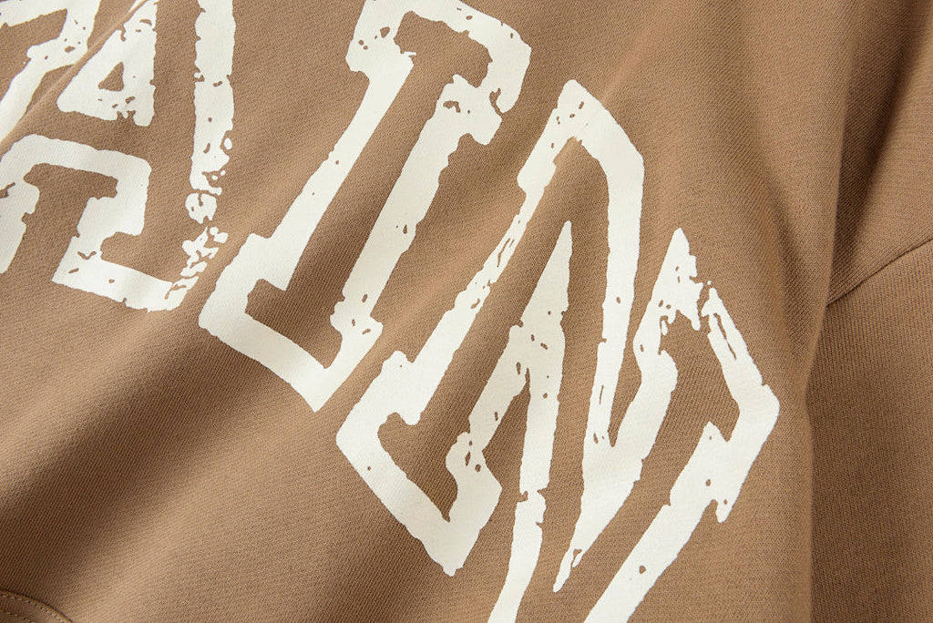 Saint Vanity Letter Print Minimal Cotton Hoodie - Beige - product image 7