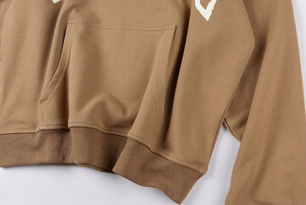 Saint Vanity Letter Print Minimal Cotton Hoodie - Beige - product image 8