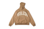 Saint Vanity Letter Print Minimal Cotton Hoodie - Beige - product image 1