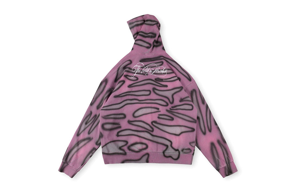 Hellstar Studios Classic Logo Airbrush Zip-Up Hoodie - Burgundy - product image 2