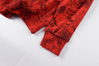 Sp5der 555555 Vintage Web Print Hoodie - Red Burgundy - product image 5