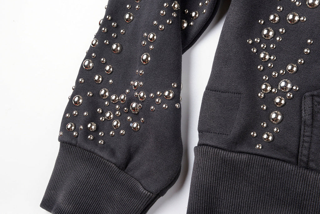 Hellstar Studios Washed Beaded Hoodie - Charcoal - product image 9