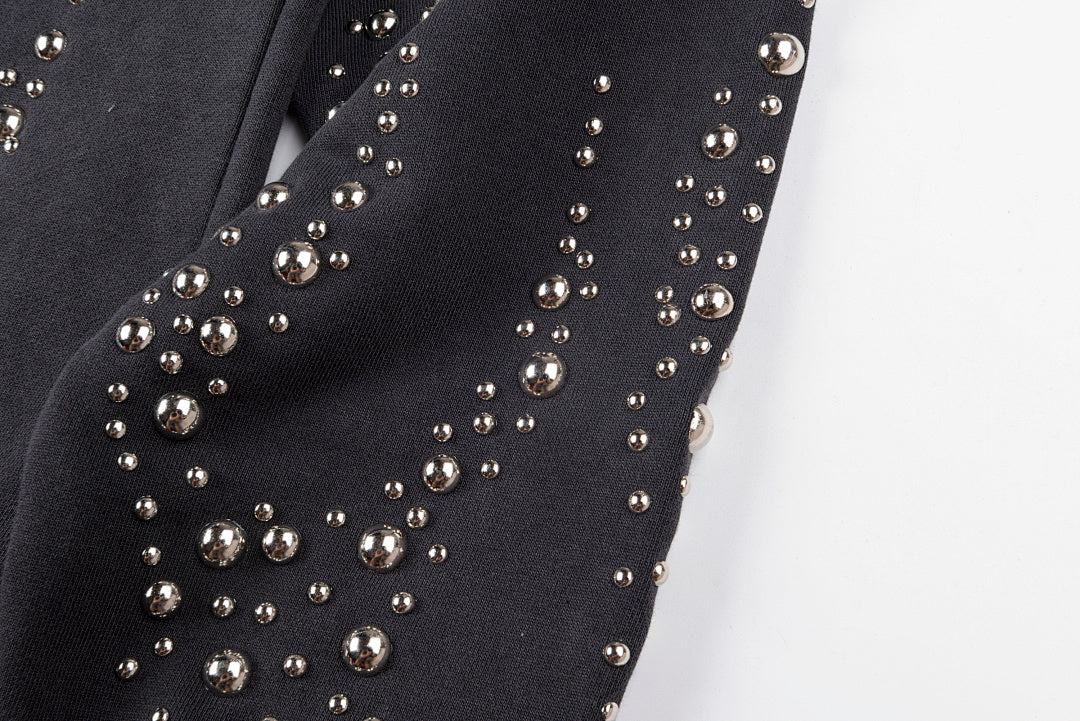 Hellstar Studios Washed Beaded Hoodie - Charcoal - product image 4