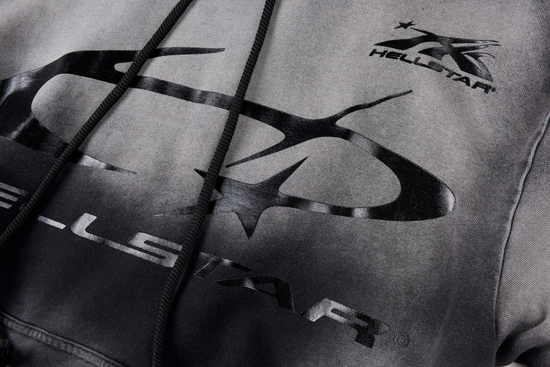 Hellstar Studios Washed Gray Black Hoodie - product image 9