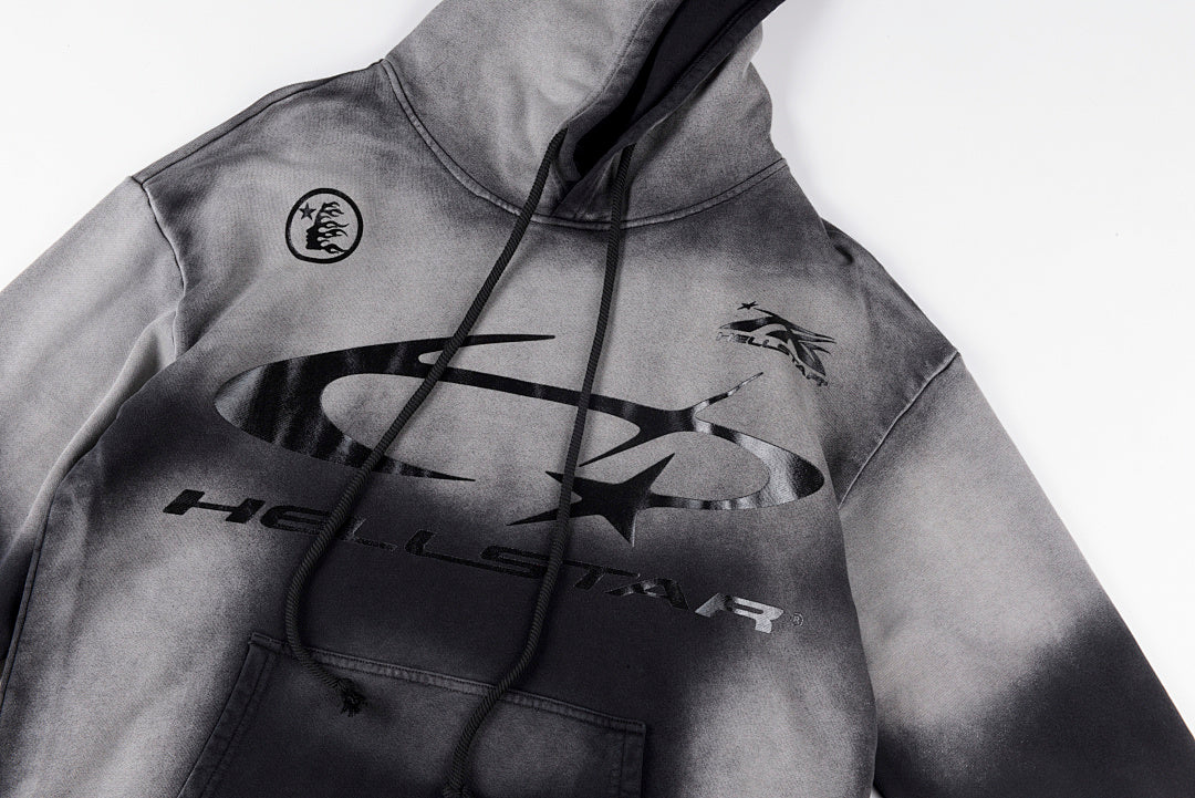 Hellstar Studios Washed Gray Black Hoodie - product image 10