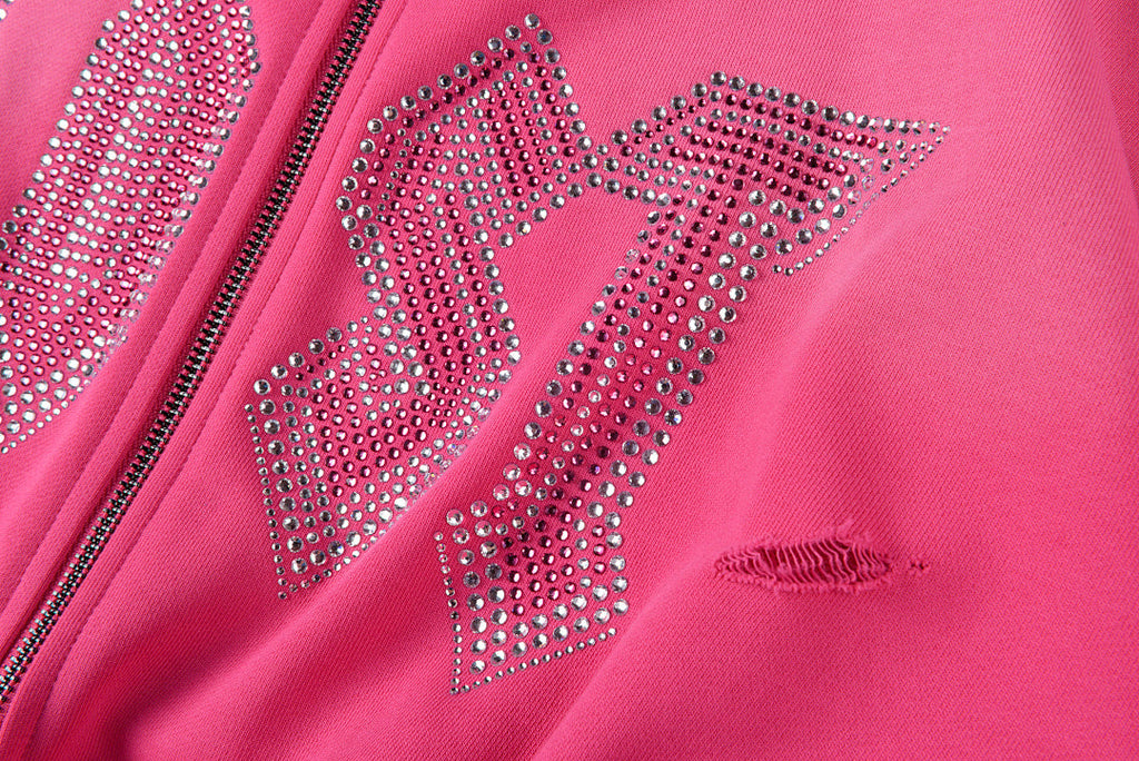 Lost Intricacy Lavender Washed Full Zip Hoodie - Pink - product image 5