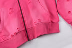 Lost Intricacy Lavender Washed Full Zip Hoodie - Pink - product image 6