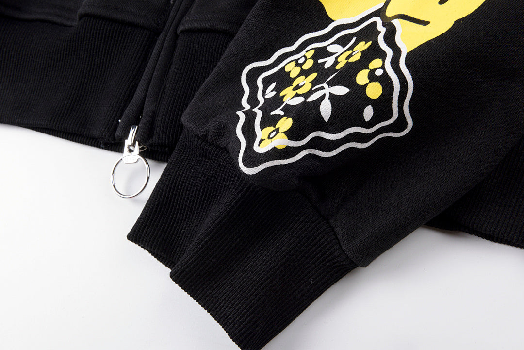 Kapital Kountry Hirata Full Zip Hoodie - Black / Light Gray - product image 5