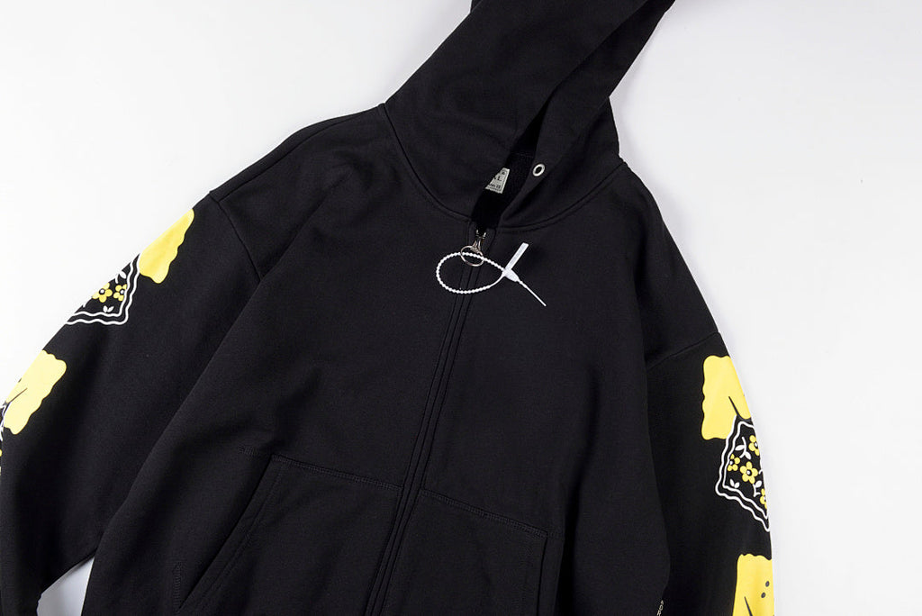 Kapital Kountry Hirata Full Zip Hoodie - Black / Light Gray - product image 9