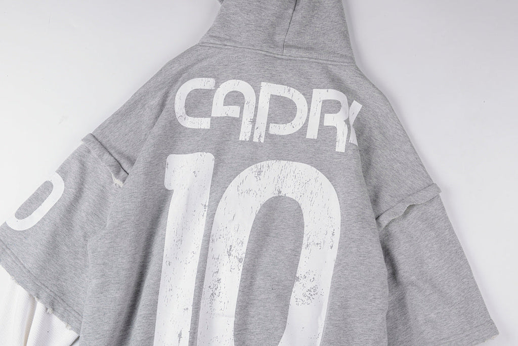 Project Capri Emergency Cotton Patchwork Full Zip Hoodie - Gray - product image 15