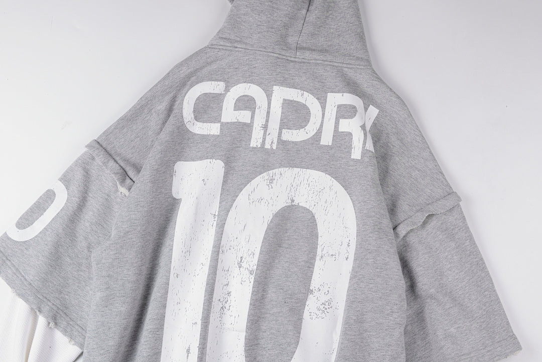 Project Capri Emergency Cotton Patchwork Full Zip Hoodie - Gray - product image 15