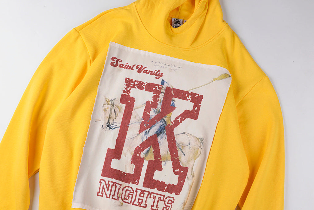 Saint Vanity Patchwork Pullover Hoodie - Yellow - product image 8