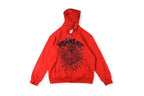 Sp5der Worldwide 555555 Spider Web Print Studded Matching Set Hoodie - Red - product image 1