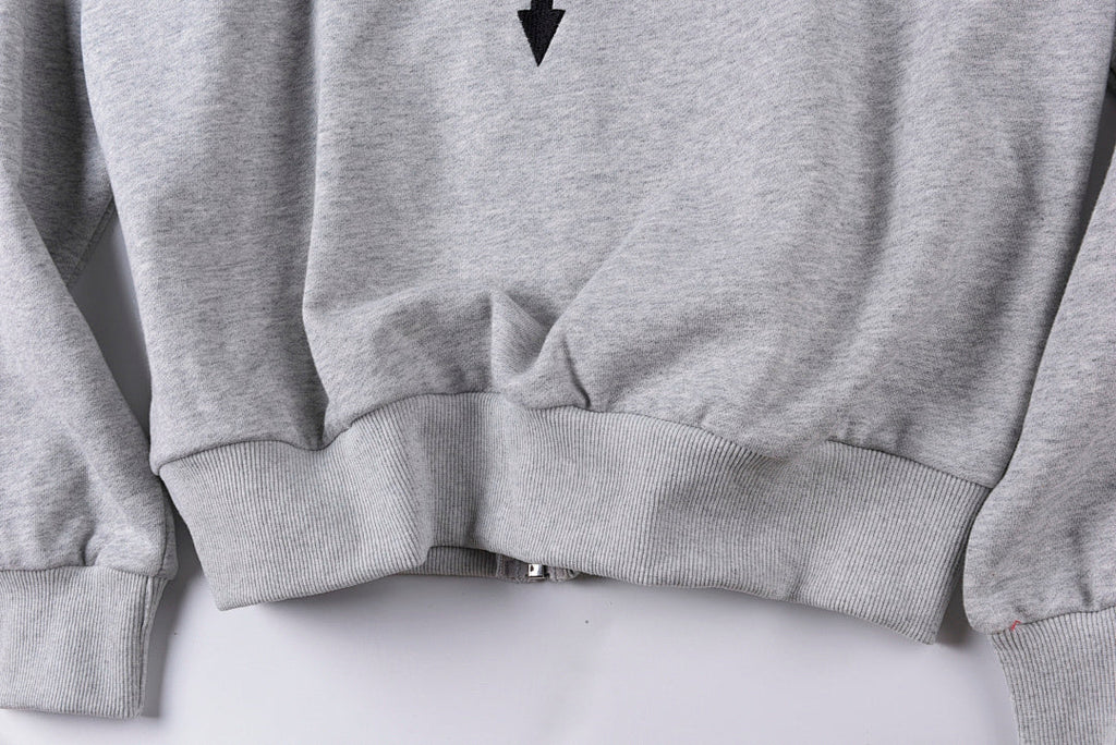 Glo Gang The Glory Embroidered Pointed Hood Full Zip Hoodie - Gray / Black - product image 15