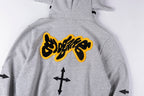 Glo Gang The Glory Embroidered Pointed Hood Full Zip Hoodie - Gray / Black - product image 16