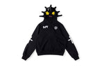 Glo Gang The Glory Embroidered Pointed Hood Full Zip Hoodie - Gray / Black - product image 1