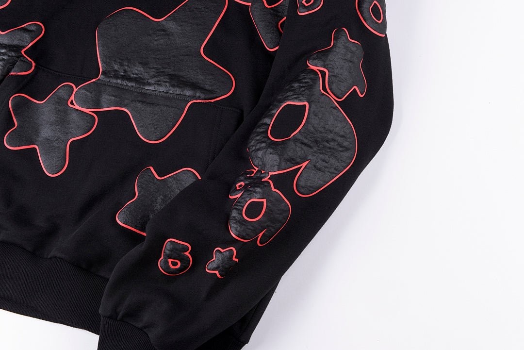 Sp5der 555555 Young Thug Puff Print Sports Hoodie - Black - product image 6