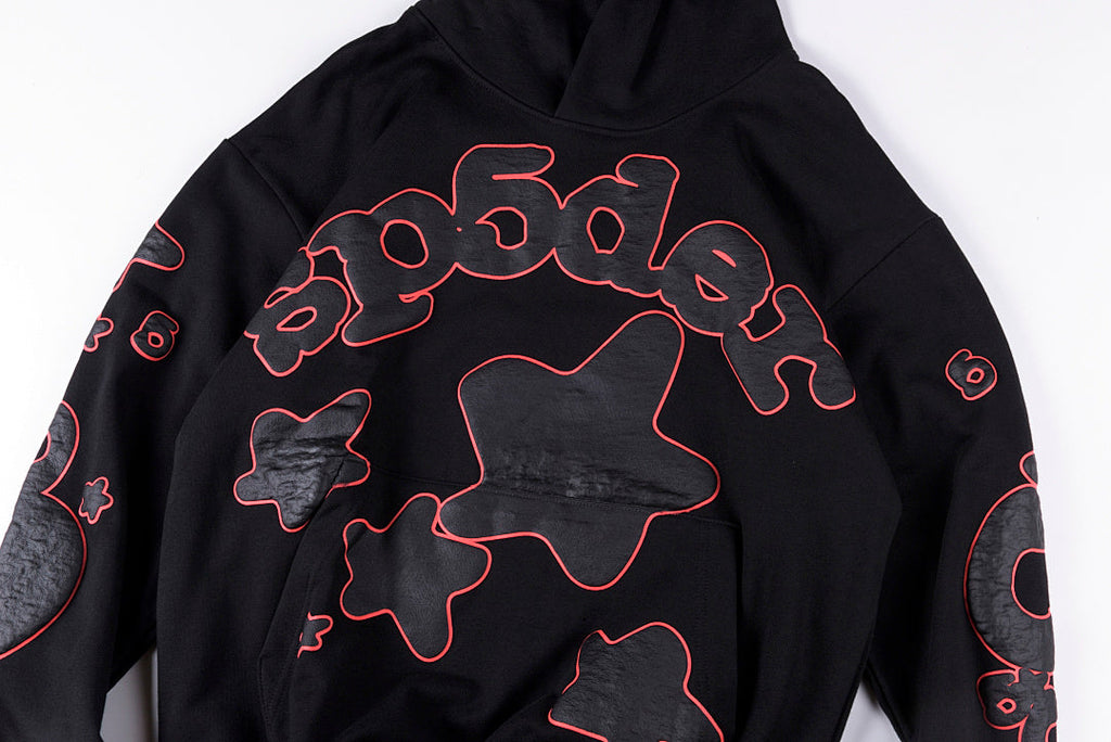 Sp5der 555555 Young Thug Puff Print Sports Hoodie - Black - product image 8