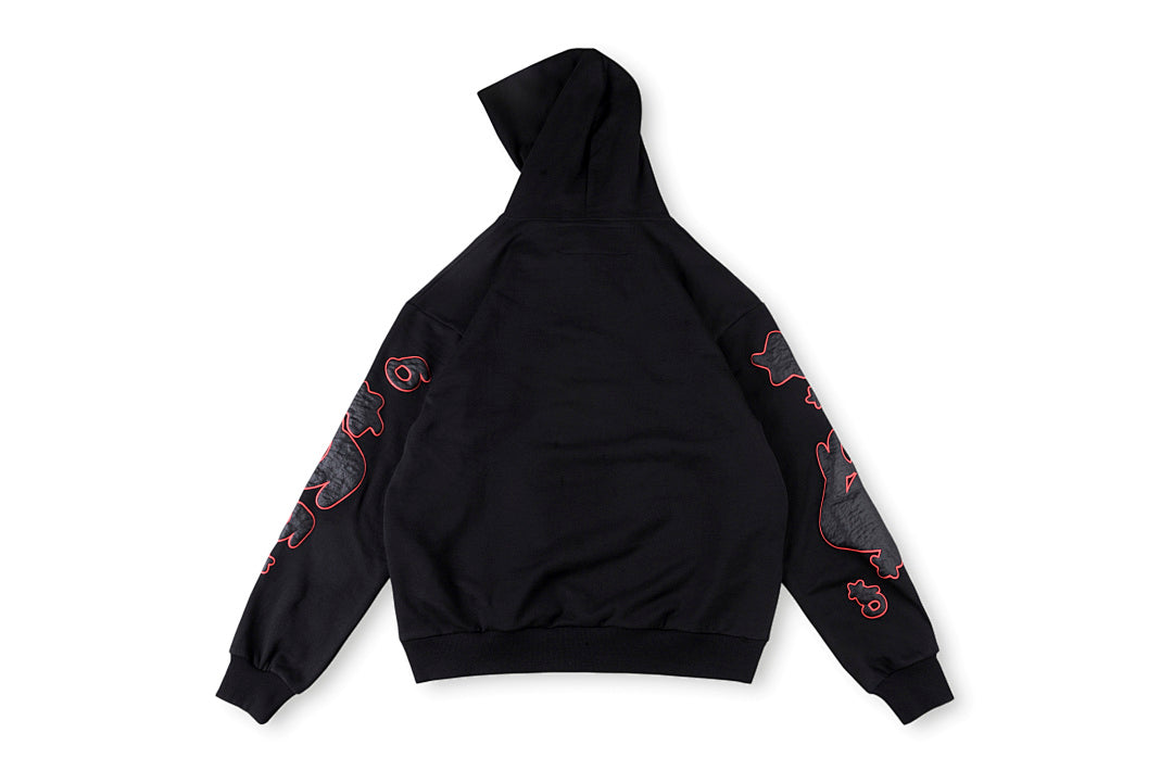 Sp5der 555555 Young Thug Puff Print Sports Hoodie - Black - product image 2