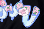 Bold Floral Accent Black Hoodie - product image 8