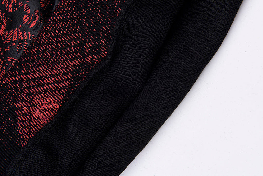 Sp5der 555555 Worldwide Vintage Red-Black Plaid Spider Web Hoodie - Burgundy - product image 3