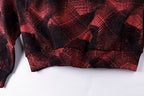 Sp5der 555555 Worldwide Vintage Red-Black Plaid Spider Web Hoodie - Burgundy - product image 9