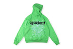 Sp5der 555555 Worldwide Spider Web Rhinestone Hoodie - Green - product image 1