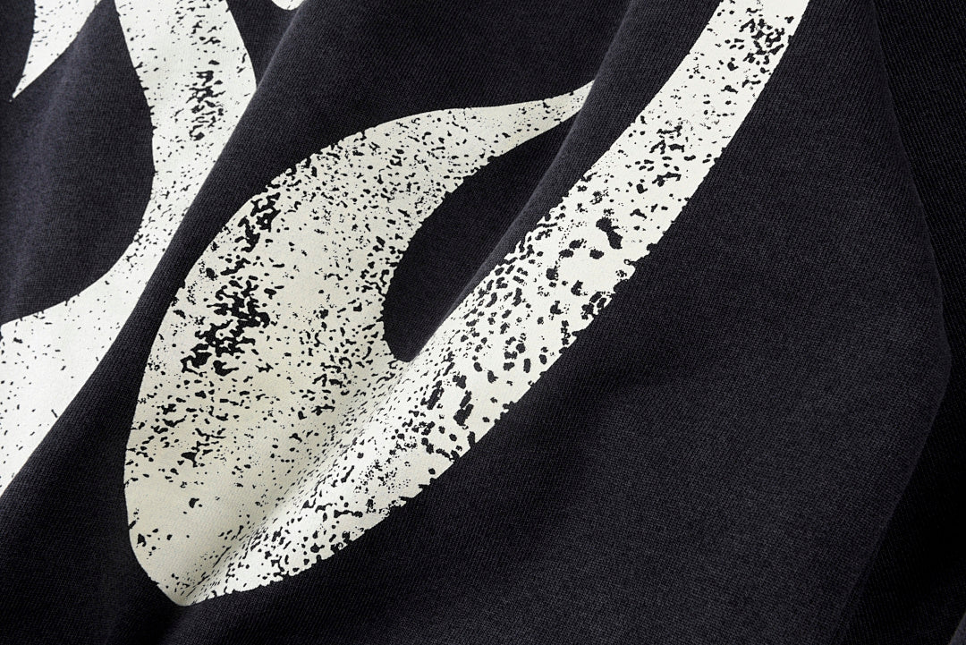 Hellstar Studios American Street Washed Distressed Hoodie - Navy Black - product image 4
