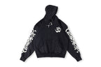 Hellstar Studios American Street Washed Distressed Hoodie - Navy Black - product image 1