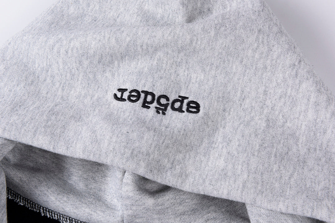 Sp5der Oversized 5 Letter Casual Zip-Up Hoodie - Black Navy - product image 6