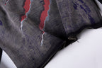 Hellstar Studios Vintage Print Distressed Washed Hoodie - Charcoal - product image 10