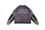 Hellstar Studios Vintage Print Distressed Washed Hoodie - Charcoal - product image 2