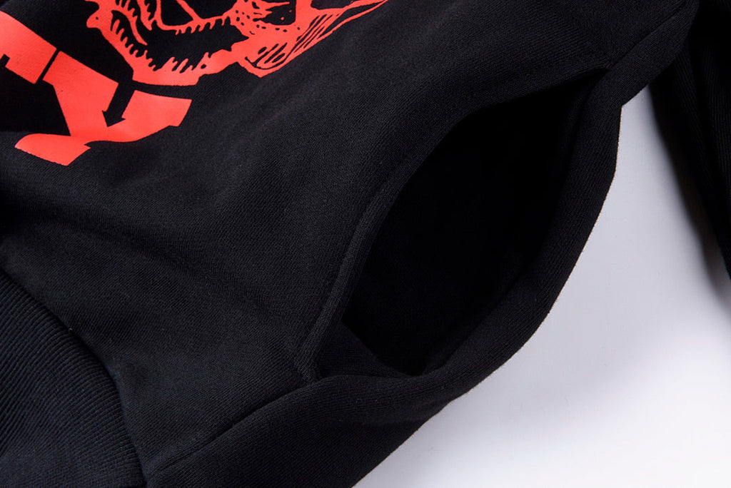 Saint Vanity Letter Print American Casual Cotton Hoodie - Black - product image 7