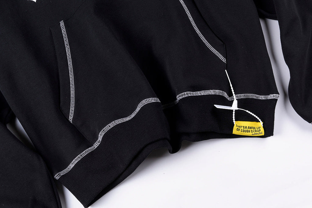 That's A Awful Lot of Cough Syrup Reverse Wear Casual Set Hoodie - Black / Light Gray - product image 8