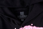 That's A Awful Lot of Cough Syrup Pink Letter Graffiti Print Casual Hoodie - Black / Light Gray - product image 4