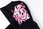 That's A Awful Lot of Cough Syrup Pink Letter Graffiti Print Casual Hoodie - Black / Light Gray - product image 7