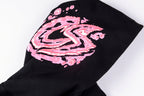 That's A Awful Lot of Cough Syrup Pink Letter Graffiti Print Casual Hoodie - Black / Light Gray - product image 8