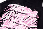 That's A Awful Lot of Cough Syrup Pink Letter Graffiti Print Casual Hoodie - Black / Light Gray - product image 12